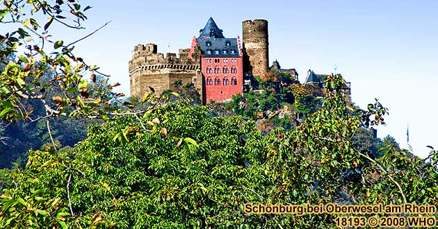 Schnburg bei Oberwesel am Rhein.