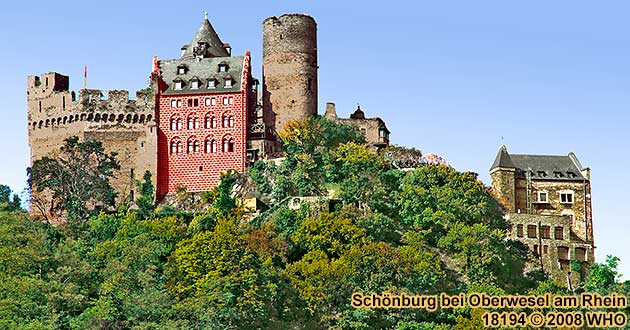 Schnburg bei Oberwesel am Rhein.