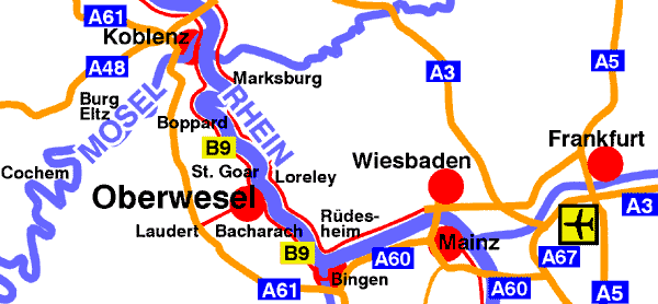 Lageplan Oberwesel,  1999 WHO