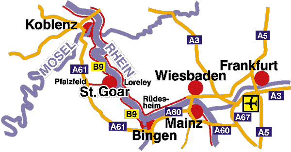 Lageplan St. Goar, � 1998 WHO